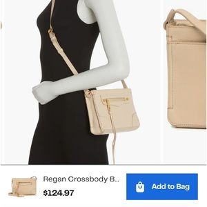 Rebecca Minkoff Regan Crossbody Leather Honey Mini Bag Purse